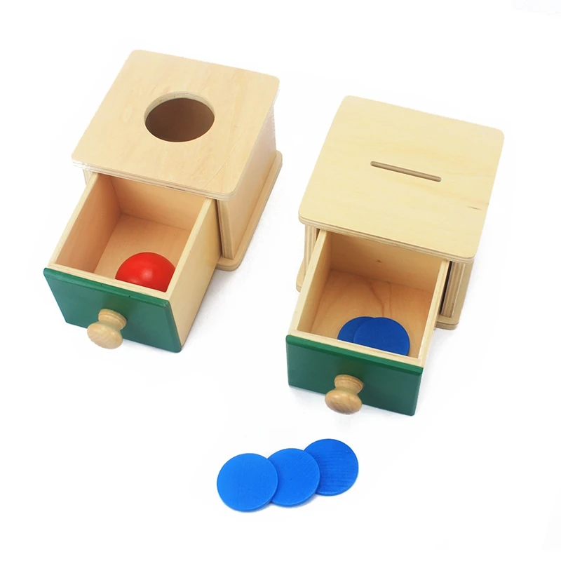 Most effective  Infant & Todders Montessori Kids Toy Baby Wooden Coin Box Piggy Bank Learning Educational Preschool
