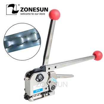 

ZONESUN NEW Srapping Machine mh35 Manual Sealless Steel Strapping Tools for strap steels width from 16 to 25mm