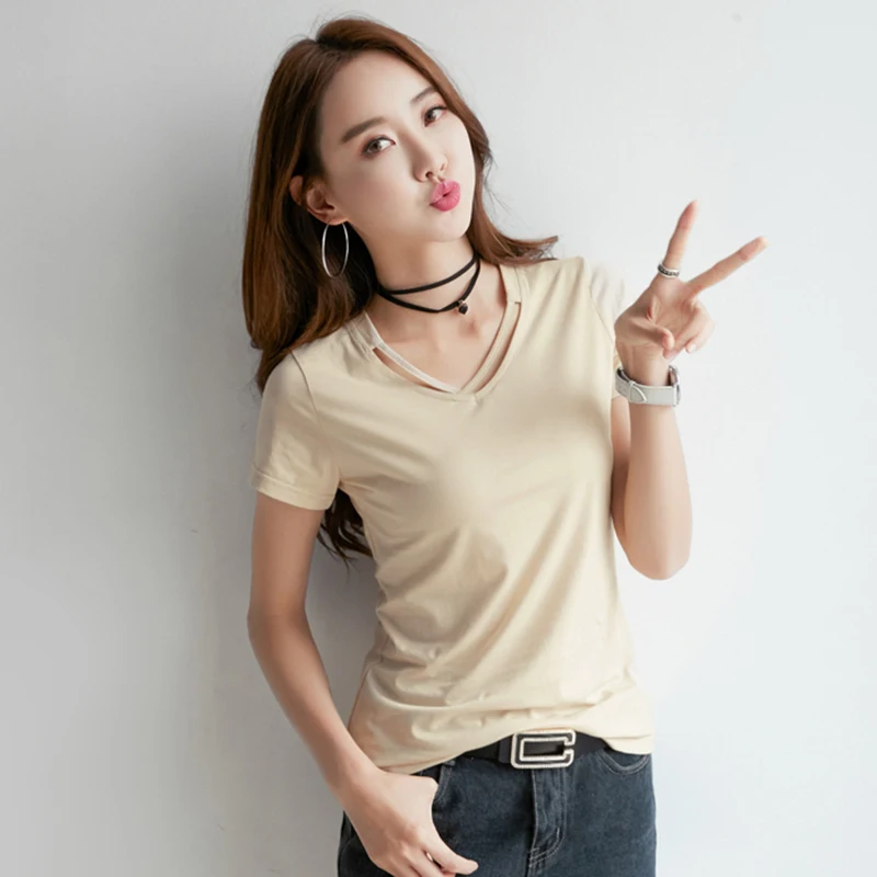 

shintimes Camiseta Mujer Summer 2019 Tshirt Women Tops Cotton Korean Style Womens T Shirt Basic Woman Clothes Tee Shirt Femme