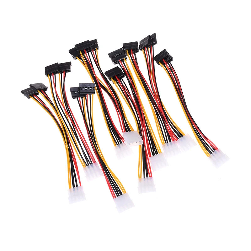 10 шт. компьютерный кабель 4 Pin IDE сплиттер питания 1 Папа 2 гнездо ATA/SATA Y жесткий диск