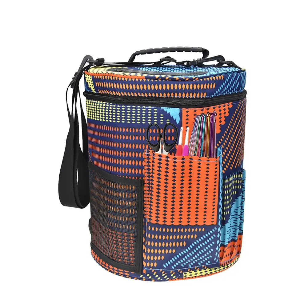 Шерстяная сумка для хранения, вязаная крючком сумка, большая Бытовая шерстяная тканая сумка-тоут, Швейные аксессуары, шерстяные принадлежности для хранения