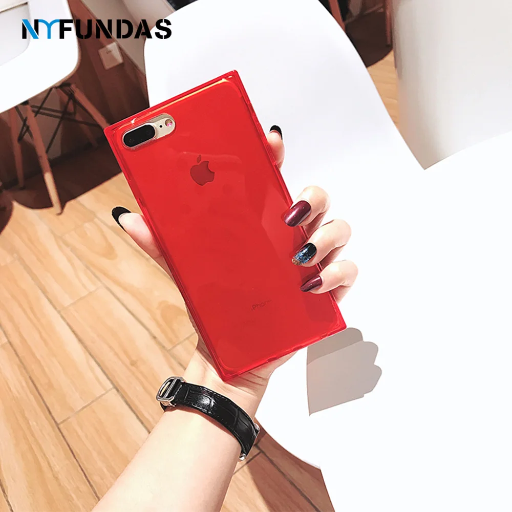 Квадратный чехол для Apple iPhone 11 Pro Max 12 Mini 8 7 6 6s Plus X силиконовый мягкий из ТПУ девочек