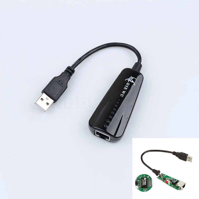 

KEBETEME High Speed Usb to RJ-45 10/100Mbps Ethernet Network Card USB2.0 External 100M LAN Adapter For Laptop PC