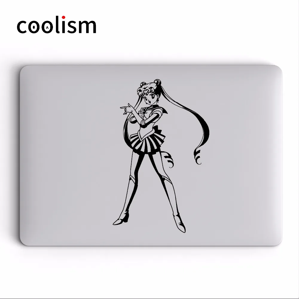 Симпатичный Солдат Сейлор Мун стикер для ноутбука Apple Macbook Pro Air Retina 11 12 13 15 дюймов HP