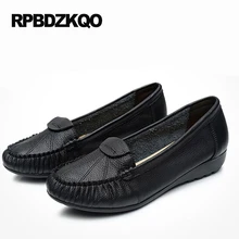 Размер 43 34 Дешевая обувь фарфора мокасины 9 надевать 10 черный большой размер плоские престарелые