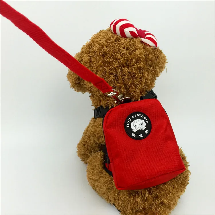 Прекрасная собака Рюкзаки с поводок груди пакет животное мешок для щенков Чихуахуа Йорки путешествия на открытом воздухе для переноски сухой Еда - Цвет: red