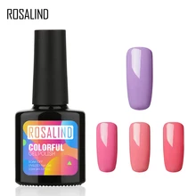 Rosalind гель 1S благородный фиолетовый цвет серии гель лак 1 шт. 10 мл замачивающийся УФ светодиодный Полупостоянный лак для ногтей