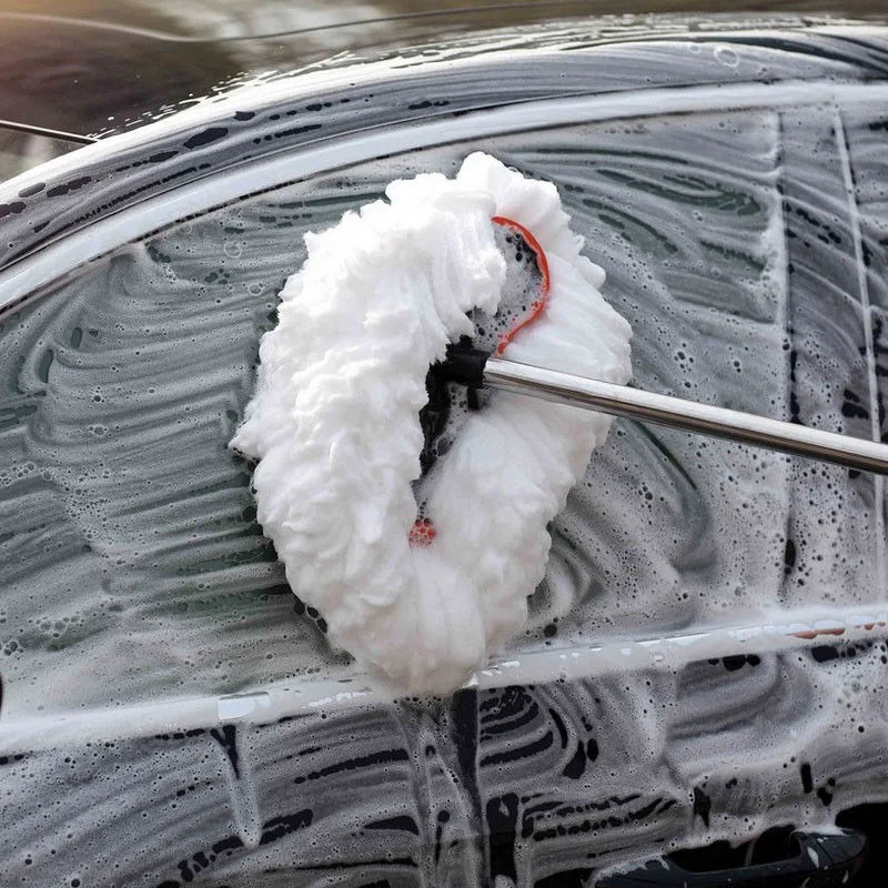 New Arrivals Car Adjustable Telescoping Cleaning Dust Brush Wiping Soft Milk Silk Mop Wash Brush Dusting Tool