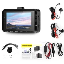 DV168 1080 P Dash Cam мотоцикл 2,7-дюймов 130 градусов двойная камера мото Вождение рекордер с двойной камерой Передняя и задняя камера