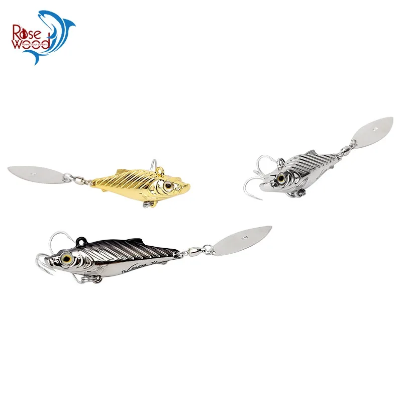 

Full Metal 10g 15g 20g Metal Fishing Lures Minnow Black/Silver/Gold 3D Simulation Fisheye Hard Spoon Lure With The Tail Spinner