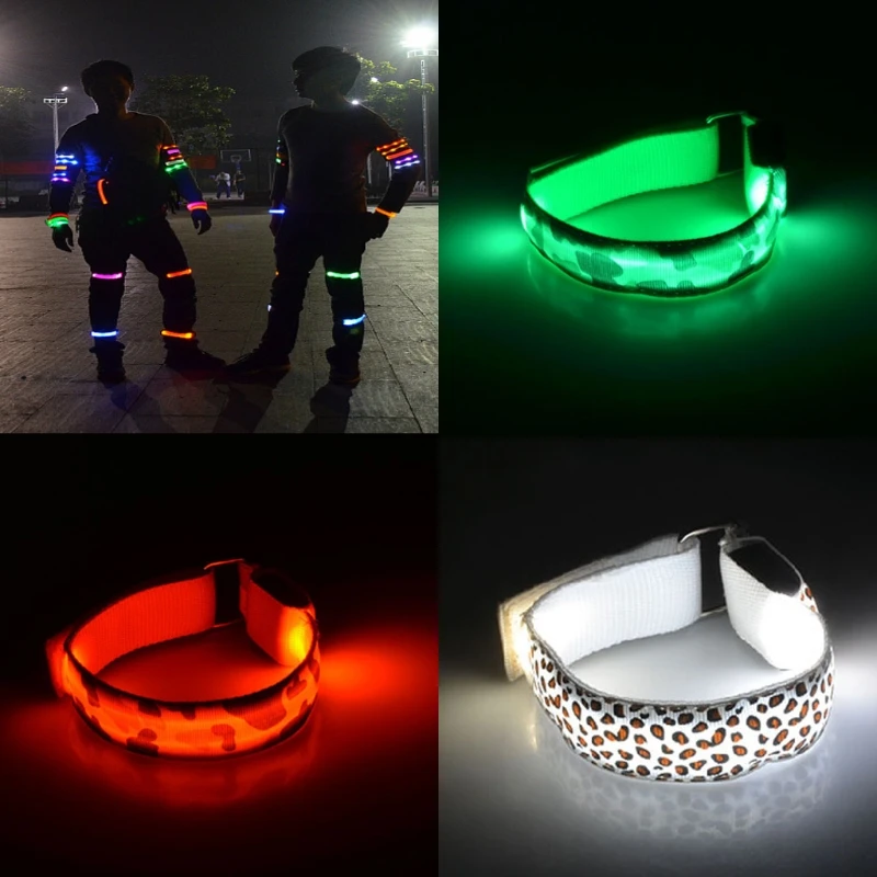 Reflective LED Light Arm Armband Strap Night Running Cycling Warn