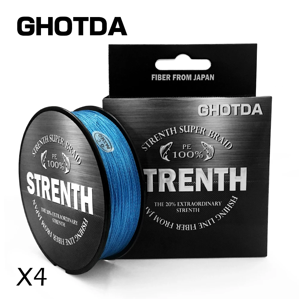

GHOTDA New 100M 4 Strands PE Braided Fishing Line Multifilament Fishing Line