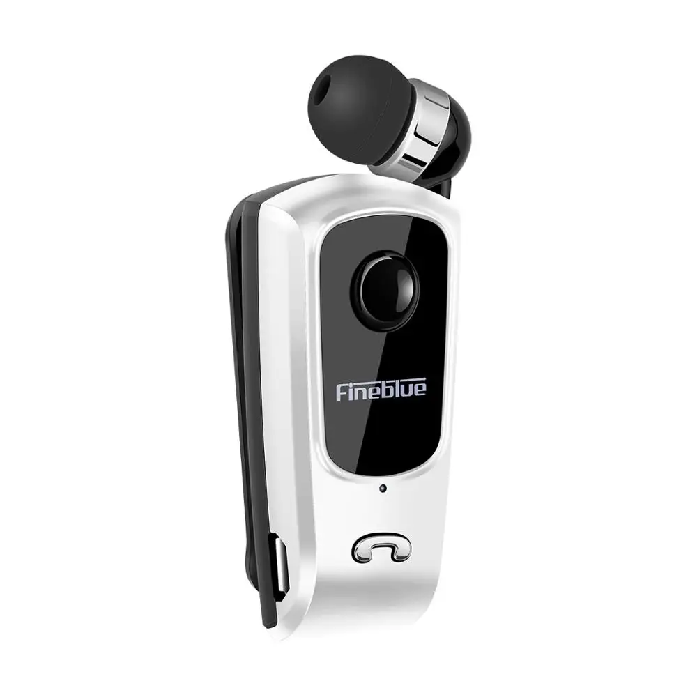 FINEBLUE F920 Беспроводные Bluetooth 4,0 наушники Телескопический Тип бизнес гарнитура с звонками Вибрация напоминание клип для спорта бега - Цвет: White without box