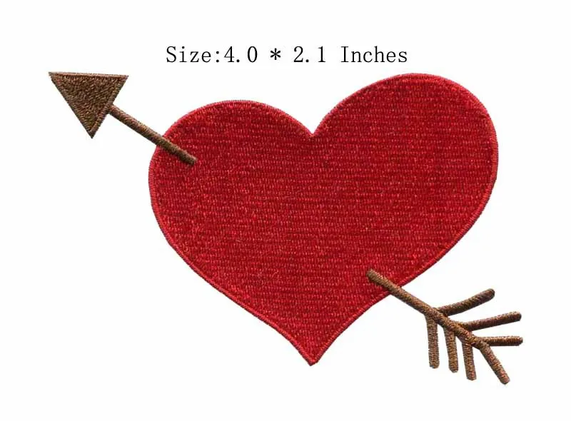 

4.0"wide The arrow of love embroidery patch rhinestone motif for wedding/iron ons/kids iron on patches