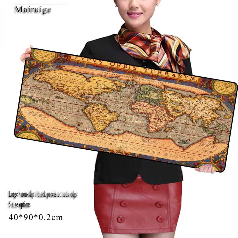 

Mairuige Fashion seller Old World Map Overlock Mouse Pad Large Pad to Mouse Notbook Computer Mousepad Gaming Mouse Mats to Mouse