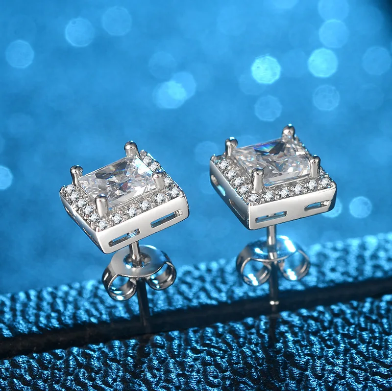 stud earrings cubic zirconia jewelry  (2)
