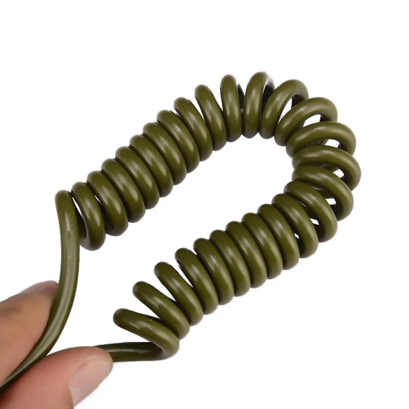 

Sling Tactical Pistol Elastic Lanyard Spring Retention Rope Keychain Camping Hiking Outdoor Tools A