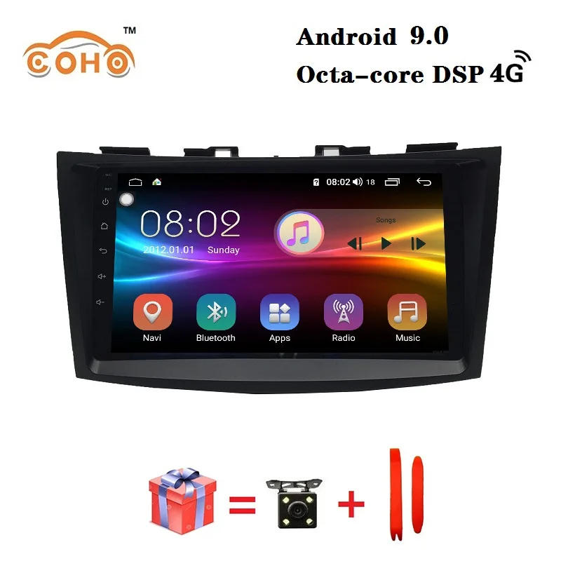  Car audio android 9.0 8-core 4/64G for 2012 SUZUKI SWIFT with Radio BT GPS navigation DSP support 4