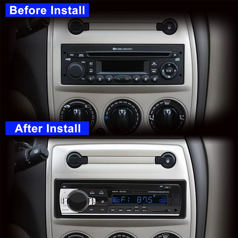 Авторадио 12 в Android автомобильный Радио 1 Din Bluetooth MP3 плеер FM/USB/радио для телефона автомобиля аудио ISO разъем с пультом дистанционного управления