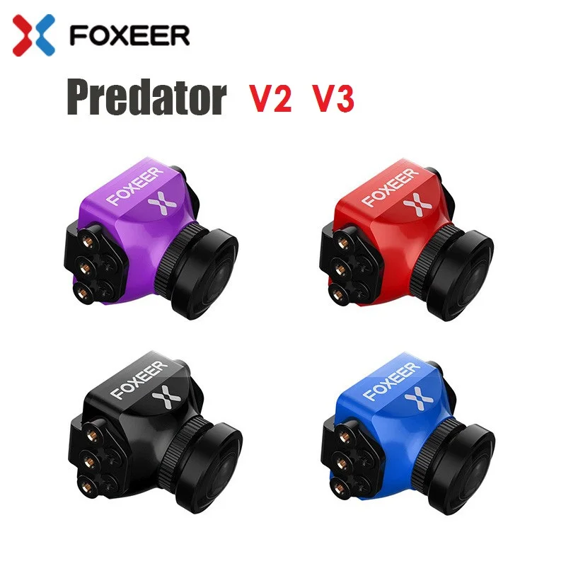 

Foxeer Predator V2/V3 Mini Camera for FPV Racing 16:9/4:3 PAL/NTSC switchable Super WDR OSD 4ms Latency Remote Control