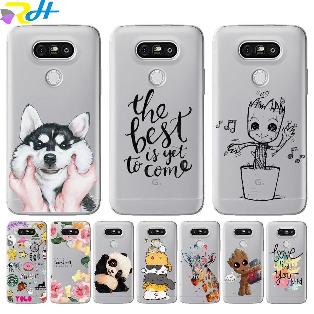 

For LG G4 G5 G6 Cover Soft Cute animal background For LG Q6 Q8 case For LG K4 K7 K8 K10 2017 X Power 2 Phone Coque Etui
