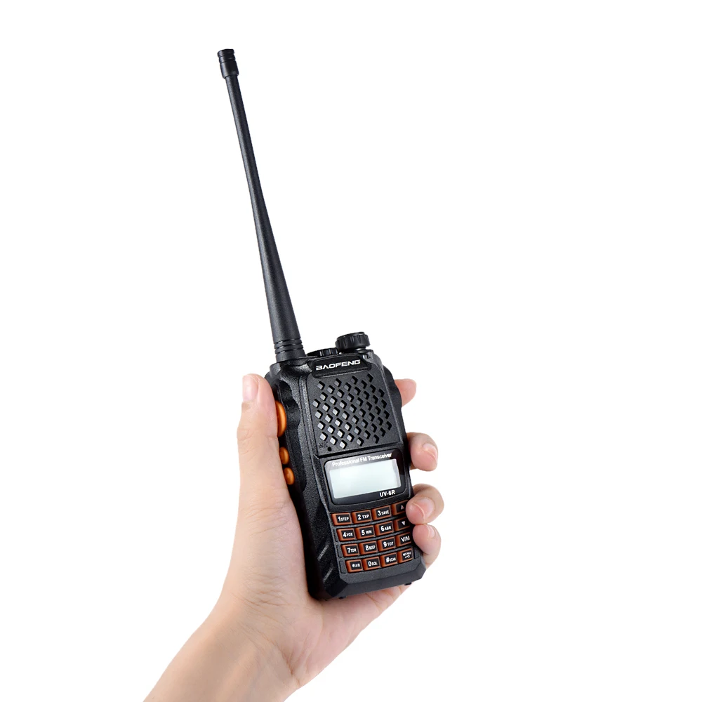 2 шт. BAOFENG UV-6R Walkie Talkie Портативный Радио УКВ двухдиапазонный трансивер FM радиоприемник 5 Вт 128 Каналы CB радио