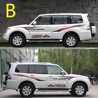 car stickers For Mitsubishi Pajero car stickers pull flowers V93V97 modified personality body color strip Pajero stickers (3)