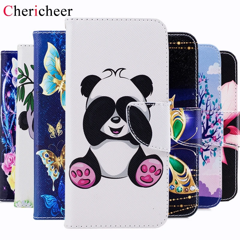 

Card Holder Slots Painted Phone Case For Honor 8C 7C 7A Pro 6X 7X 10 Wallet Cover For Huawei Honor 10 Case For Honor 7C 7A Pro