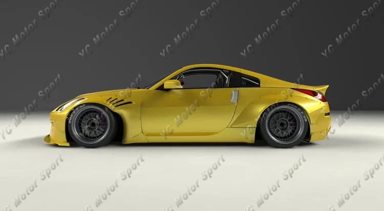 2002-2005 Nissan 350Z Z33 Rocket Bunny Style Body Kit FRP (30)