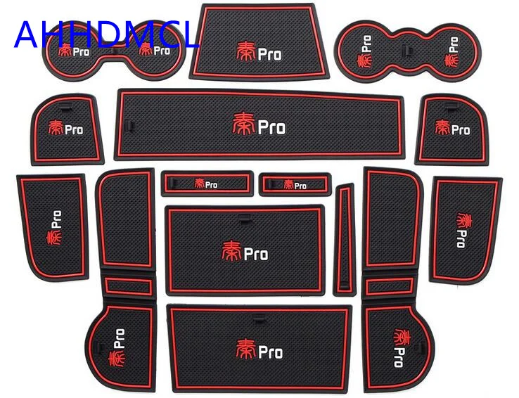 Car Gate Slot Pad Cup Armrest Storage Anti-Slip Mat For BYD Qin Pro 2019 |