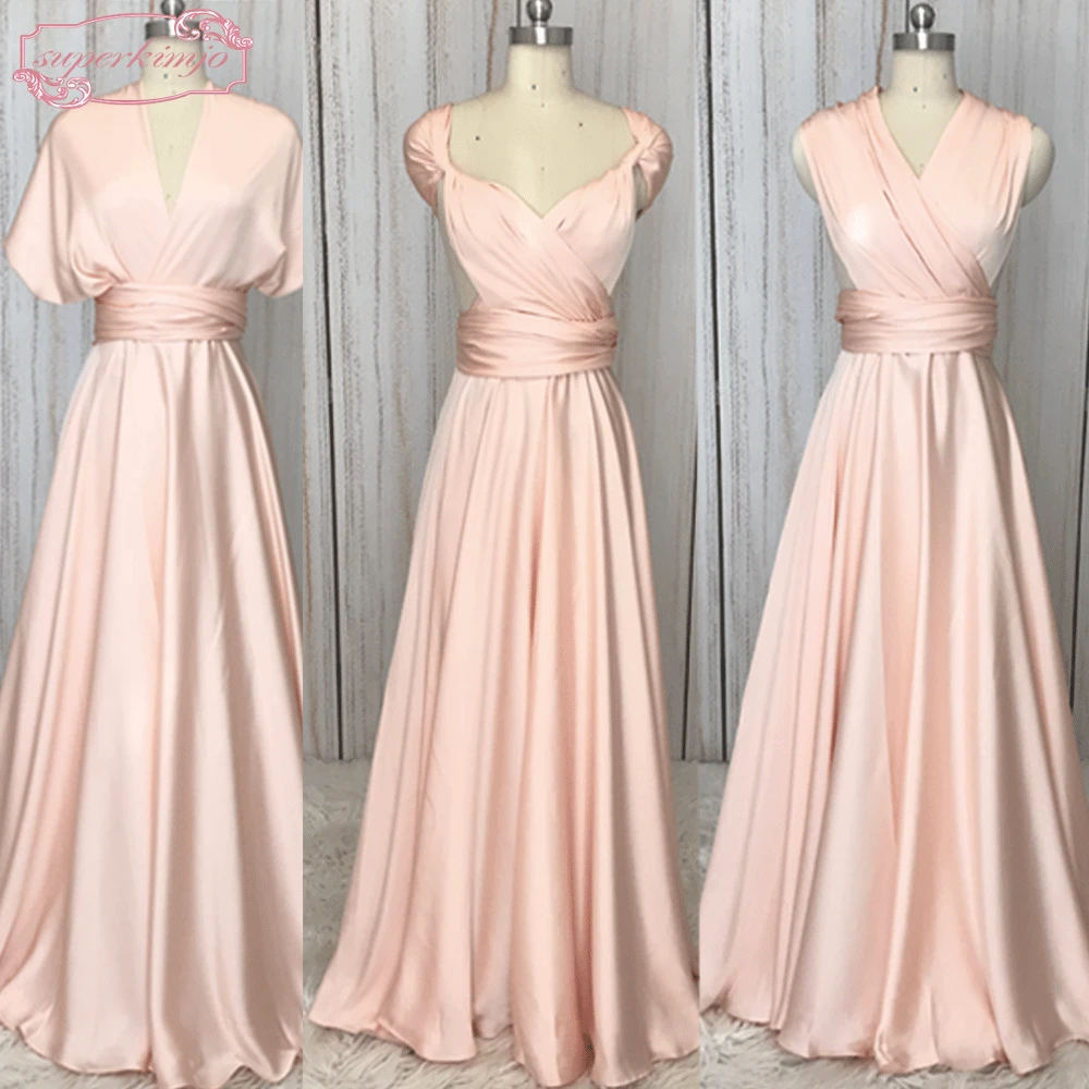 Настоящее платье подружки невесты es Кабриолет трапециевидной формы розовый платье подружки невесты дешево 2019