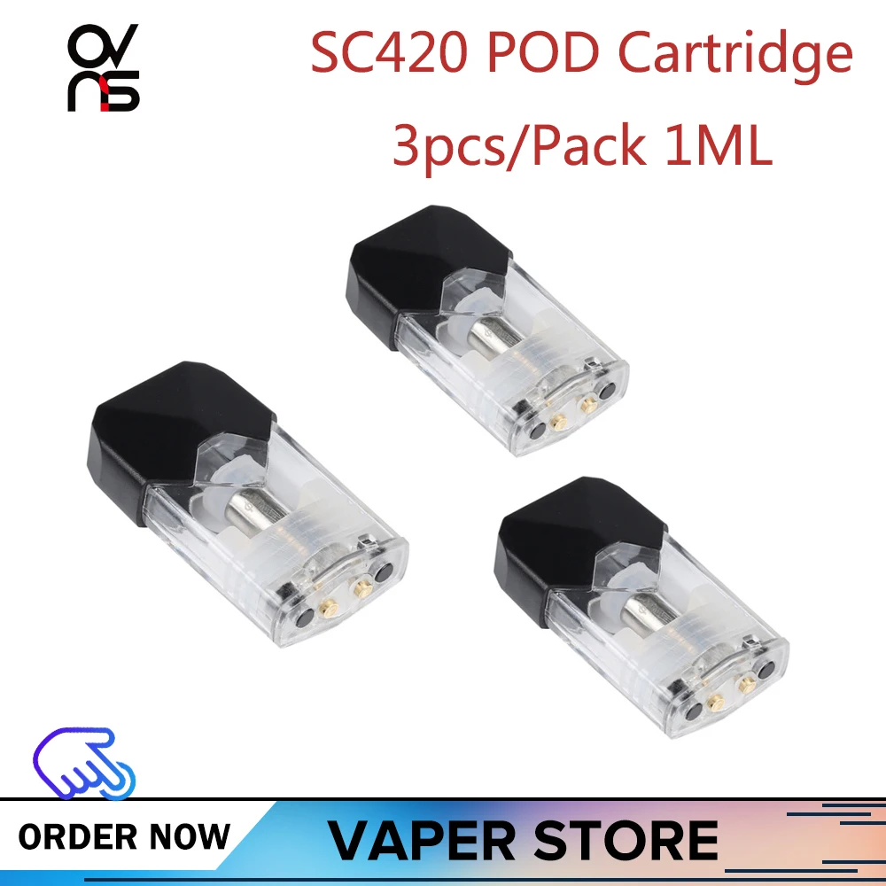

3-9pcs Original Ovns SC420 Pod Cartridges Vape Pods 1ml Electronic Cigarette Accessory Tank 1.4ohm Coil Core ECig Head Vaporizer