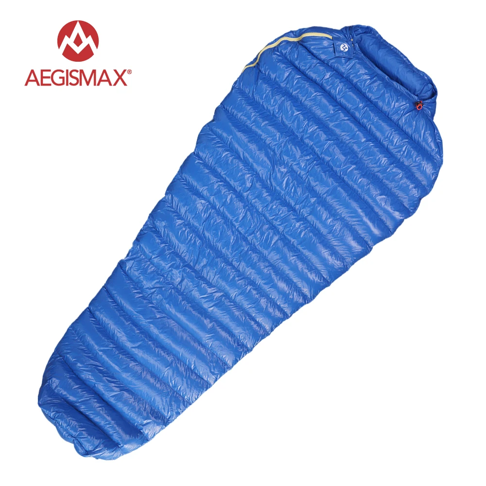 

AEGISMAX M2 Long Filling 420g 800FP Outdoor Ultralight White Goose Down Camping Mummy Type Three-Season Sleeping Bag