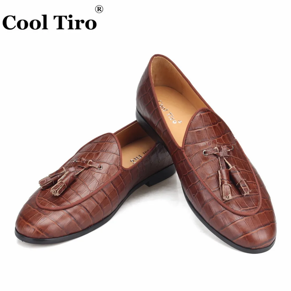 brown CROCODILE LOAFERS WITH TASSELS (5)