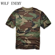 Мужская Летняя хлопковая тактическая футболка с коротким рукавом в стиле милитари, спортивные футболки для отдыха на природе, цифровые пустынные камуфляжные футболки