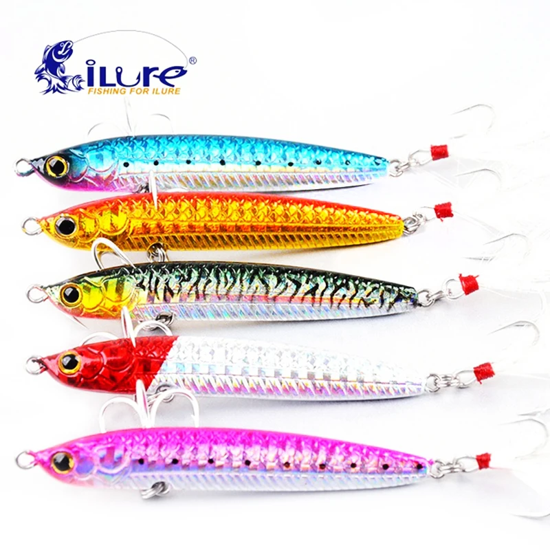 ILure 5 unids/lote cebo de lápiz caballa española carpa pesca 20g/30g jigging cebo de pesca cebo artificial cebo pesca