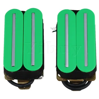 

Yibuy Green Plastic Magnets Big Dual Rail Dual Coil Pickups Humbucker Pickup for Electric Guitar Parts