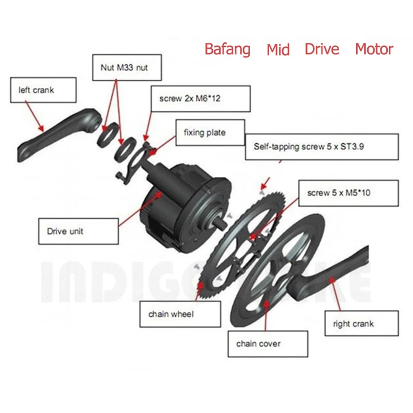 36V250W Bafang BBS01 e набор для велосипеда, набор для преобразования электровелосипеда, 8FUN двигатель для велосипеда, комплект для электрического велосипеда, 250 Вт, двигатель среднего цикла