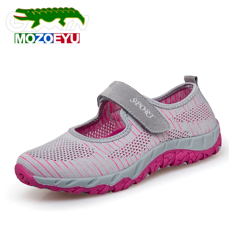 MOZOEYU Summer Breathable Women Sneakers Healthy Walking Shoes Outdoor