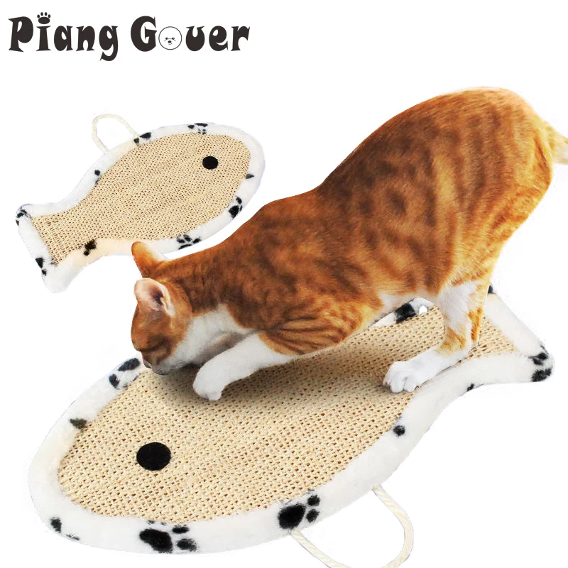 

40*20cm Fish Shape Sisal Scratching Post Cat Grinding Claws Scratching Board Pet Toys