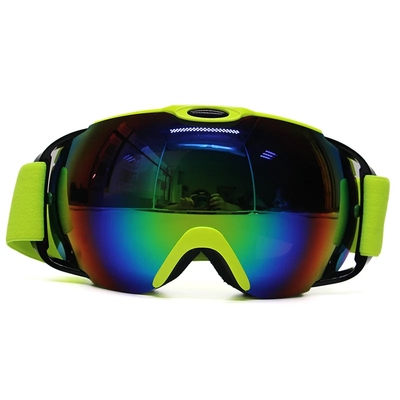 Dropshipping New brand breathable snow goggles anti fog big spherical