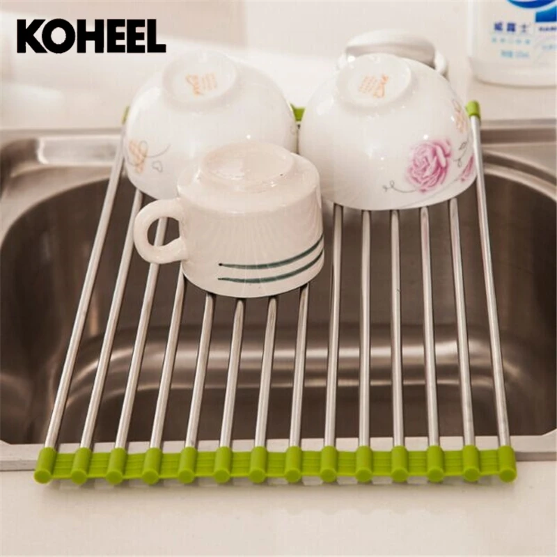 

Popular Multifunctional Sink Storage Dish Drying Rack Holder Fruit Vegetable Drainer Colanders Insulation Tool Storage
