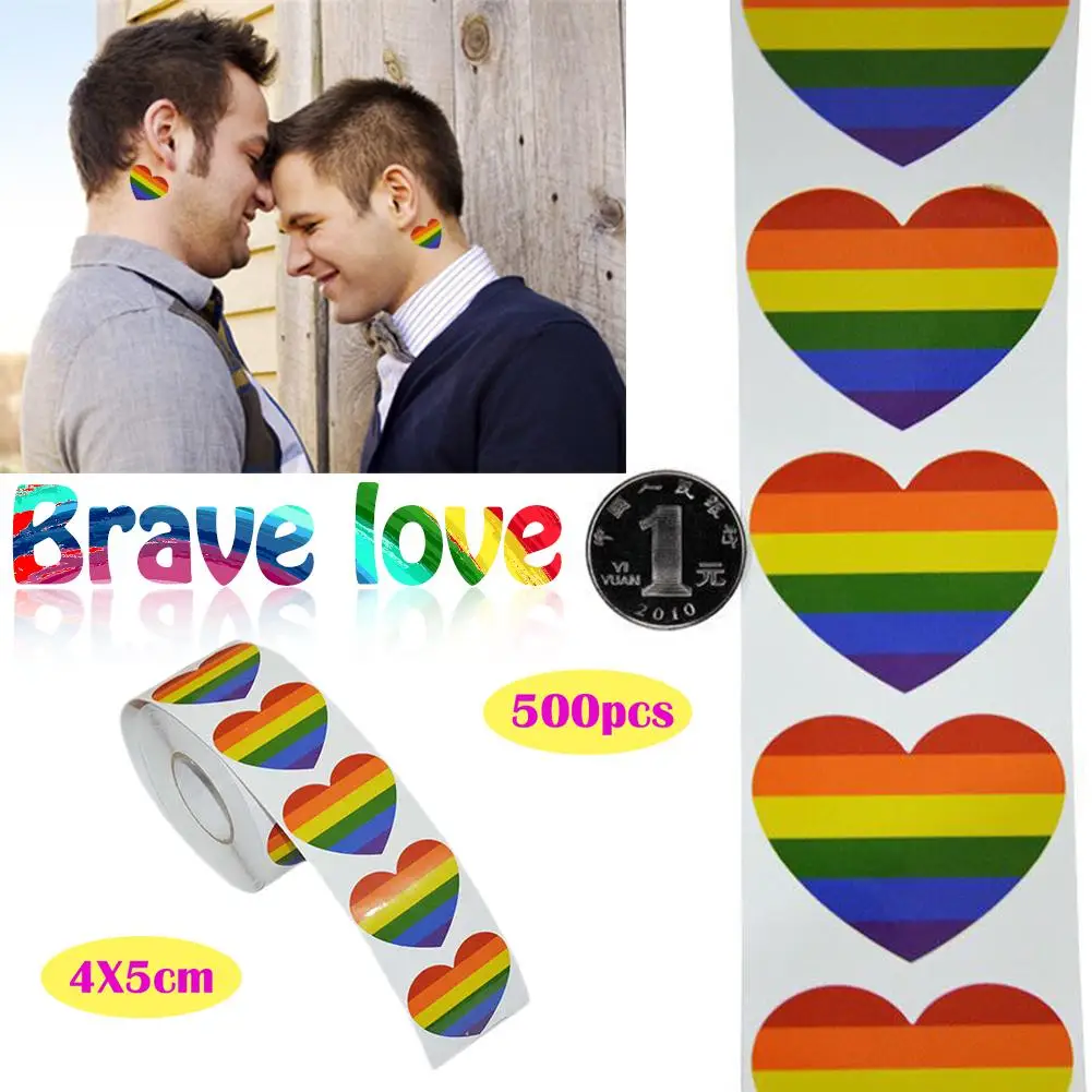 

4*5CM 500PCS Rainbow Sticker Party Bar Multi-purpose Sticker Diy Scrapbooking Tools Sticker Label