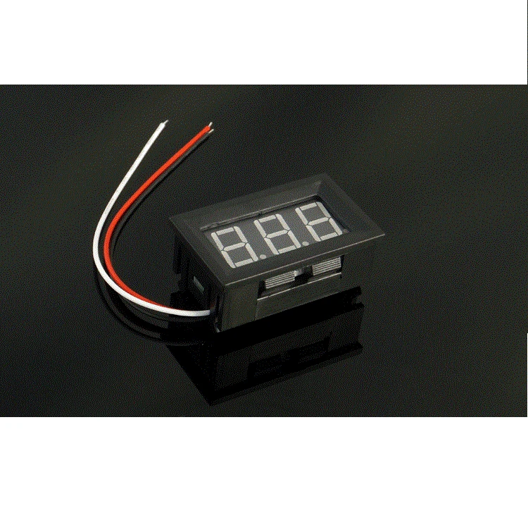 

V27D DC0-100V 3-Line 3-Digits Green LED Direct Current Voltmeter Meter Module DC 0-100V