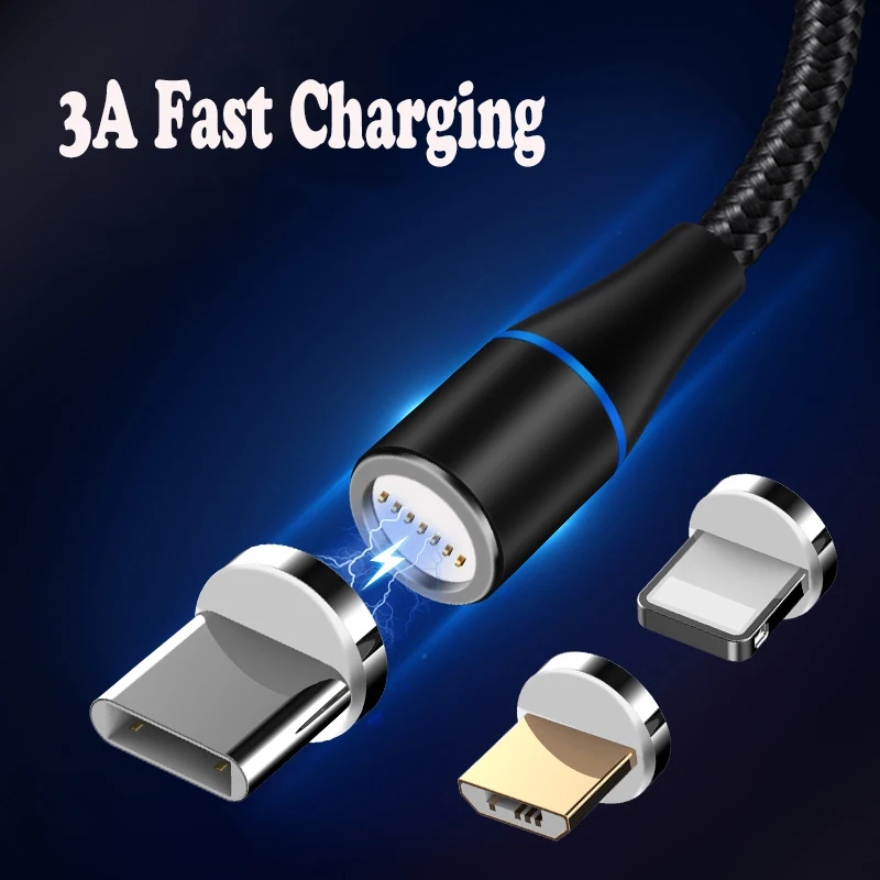

3A Magnetic Cable Micro usb Type C Fast Charging Adapter Phone Microusb Type-C Magnet Charger usb Multifunction on For xiaomi