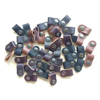 

100Pcs Leather Earphone Headphone Cable Winder Cord Holder For Iphone samsung xiaomi Multi-styles Organizer Wire Tidy