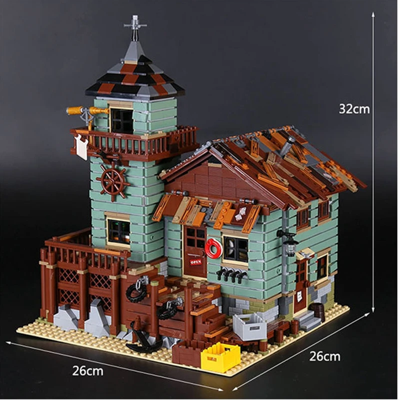 

DHL Lepin 16050 Genuine 2109Pcs MOC Series The Old Fishing Store Set Building Blocks Bricks Educational Legoings Blocks Figure