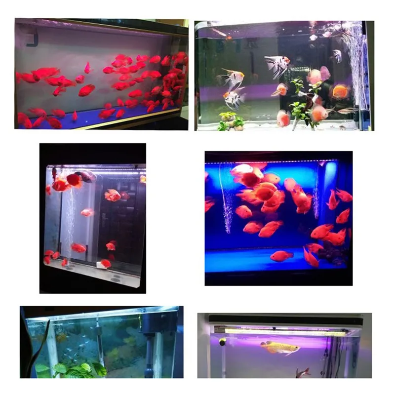 18-48 см аквариумный аквариум акриловая лампа светодиодный светильник US UK EU штекер погружной светильник 24 клавиши пульт дистанционного управления термометр для аквариума