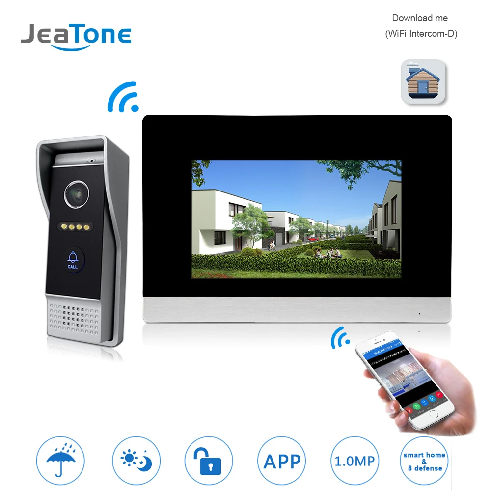 WIFI IP Wireless Video Door Phone Intercom Door Bell Access Control System Touch Screen Motion Detection support Smoke Sensor WIFI IP Wireless Video Door Phone Intercom Door Bell Access Control System Touch Screen Motion Detection support Smoke Sensor