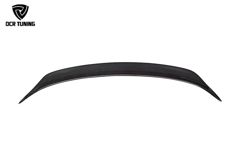 Car Styling For Tesla Model X Carbon Fiber Car Spoiler Rear Weave Racing Wing Trunk Gloss Black    2016 - UP (3)